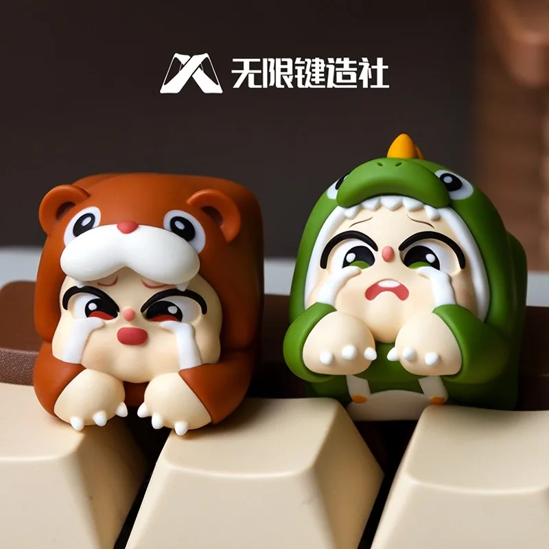 Little Crybaby Series Mechanical Keyboard 3D Printed Resin Custom Artisan Keycap PC Gaming Keyboard Point Keycap Gift for Gamers