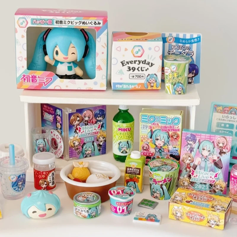 Re-Ment Hatsune Miku Anime Convenience Store Miniature Scenes Blind Box Figures da Collezione in Stock Originale