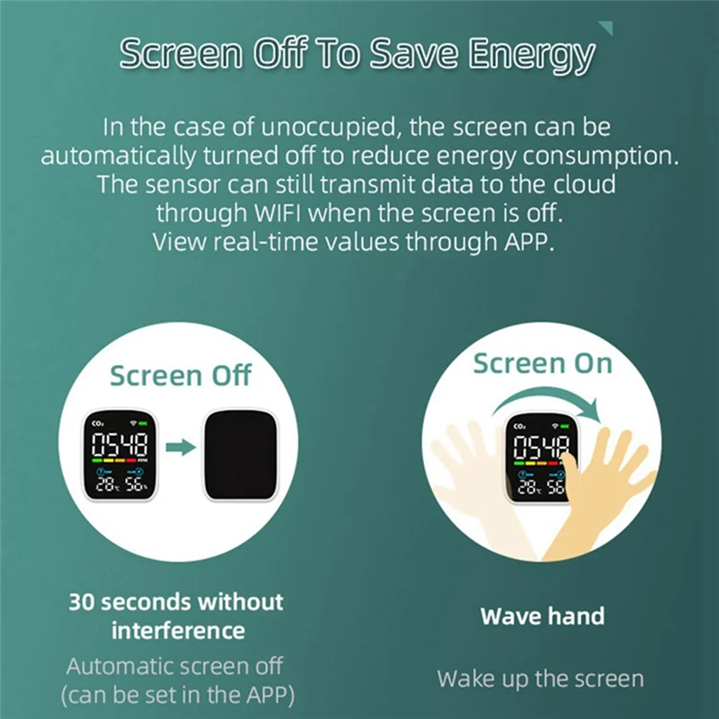 A45U 1Set ثاني أكسيد الكربون رصد NDIR الاستشعار مراقبة جودة الهواء كاشف ثاني أكسيد الكربون ABS Co2 الكاشف