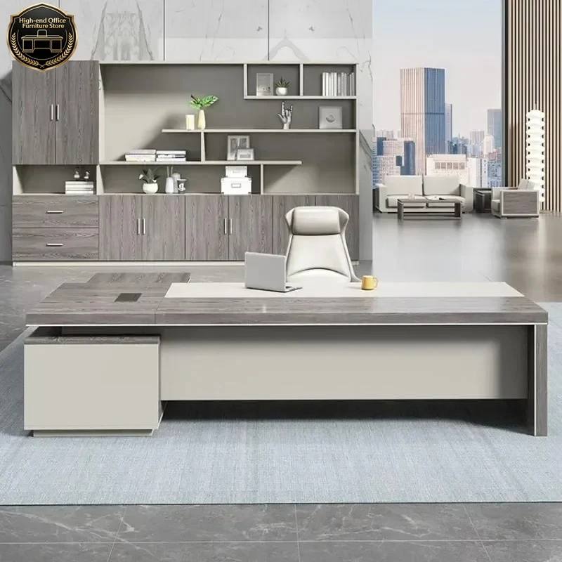 

Minimalist Office Furniture L Shape Boss Desk Nordic Manager Office Table Supervisor Single Executive Melamine Desk y