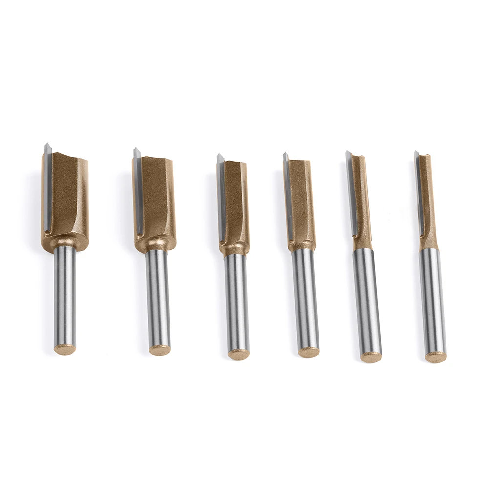1 Stück 6mm Schaft CNC Fräser, gerader Einzel- und Doppelklingen-Hobelfräser aus Wolframkarbid, Holzbearbeitungswerkzeug – Detail 9