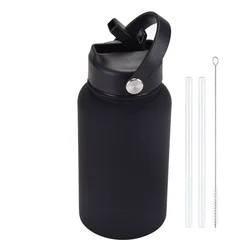 PuraCool Custom Water Bottle 650ml/22oz Insulated Thermos Personalized Flask with Straw
