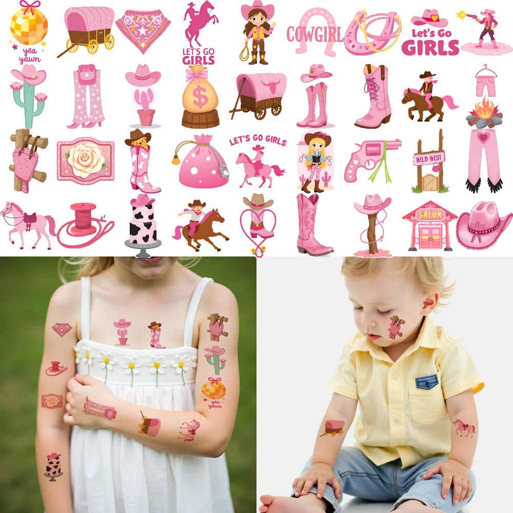 

54pcs Temporary Tattoo Cowgirl Stickers Temporary Tattoo Stickers Western Stickers For Adults Women Girls