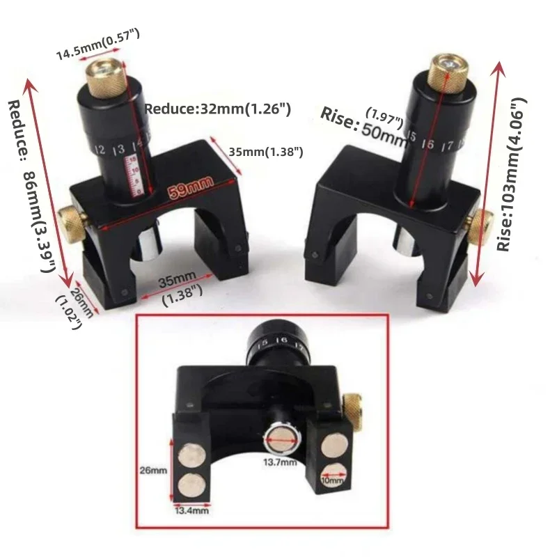النجارة المغناطيسي المسوي شفرة إعداد الرقصة، قابل للتعديل المغناطيسي المسوي موصل شفرة سكين الورنية الارتفاع ضبط الرقصة مقياس
