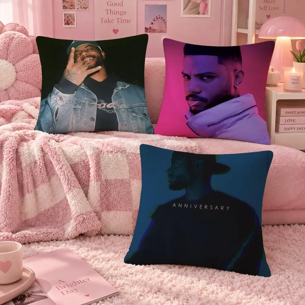 Singer Soul RnB Bryson Tiller Cushion Cover Soft Throw Pillow Cover Washable Plush Cushion Case for Sofa Bed Living Room
