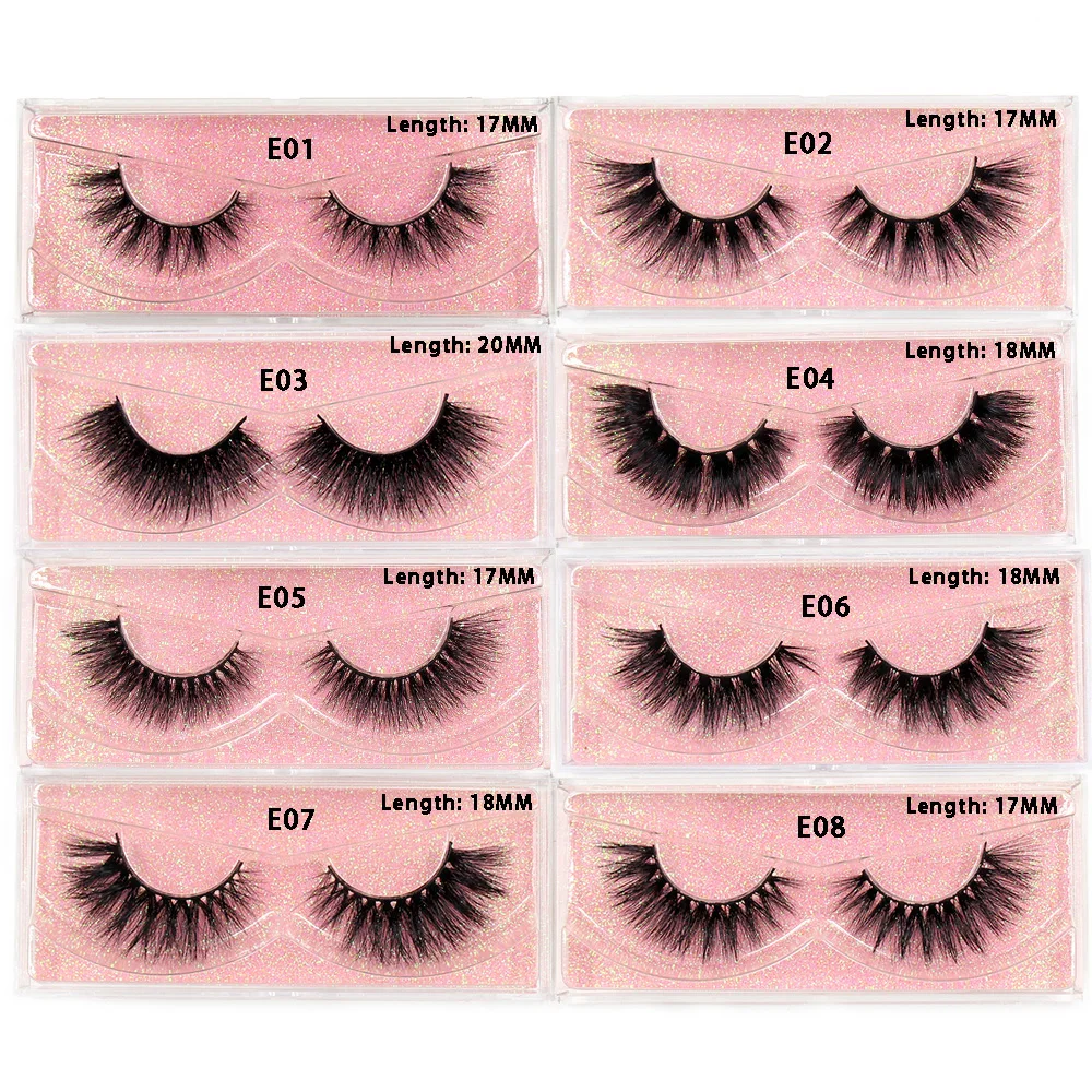 30 Pairs/Pack Eyelashes 3D Mink Lashes With Tray No Box Hand Made Full Strip Lashes Mink False Eyelashes Makeup eyelashes Fluffy
