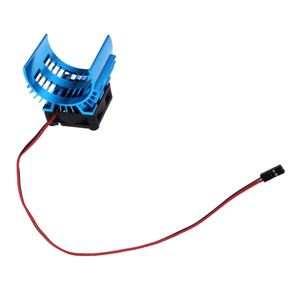 Disipador de calor de motor 1/10 RC 540 con ventilador de refrigeración para repuestos axiales