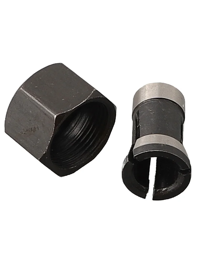 Router Bit Mounting Components Featuring M15 Screw Nut and Collet Chuck for 6mm 6.35mm 8mm Shank Compatibility