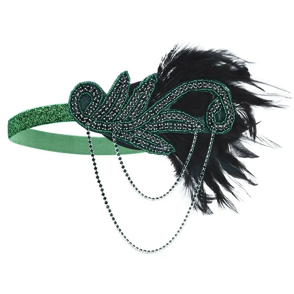

Tassels Gatsby Cosplay Dress Headwear Feather Headwear Sequin Hair Band Masquerade Party Hair Accessories Korean Style Headband