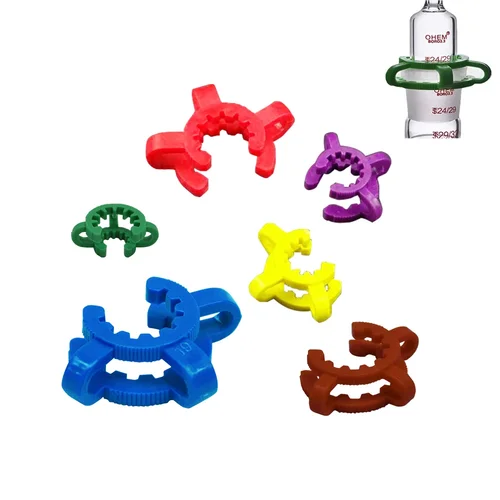 Clip de laboratorio, Clip de interfaz de plástico, abrazadera de boca de molienda estándar, Clip antideslizante fijo de bayoneta, 5/10 Uds.