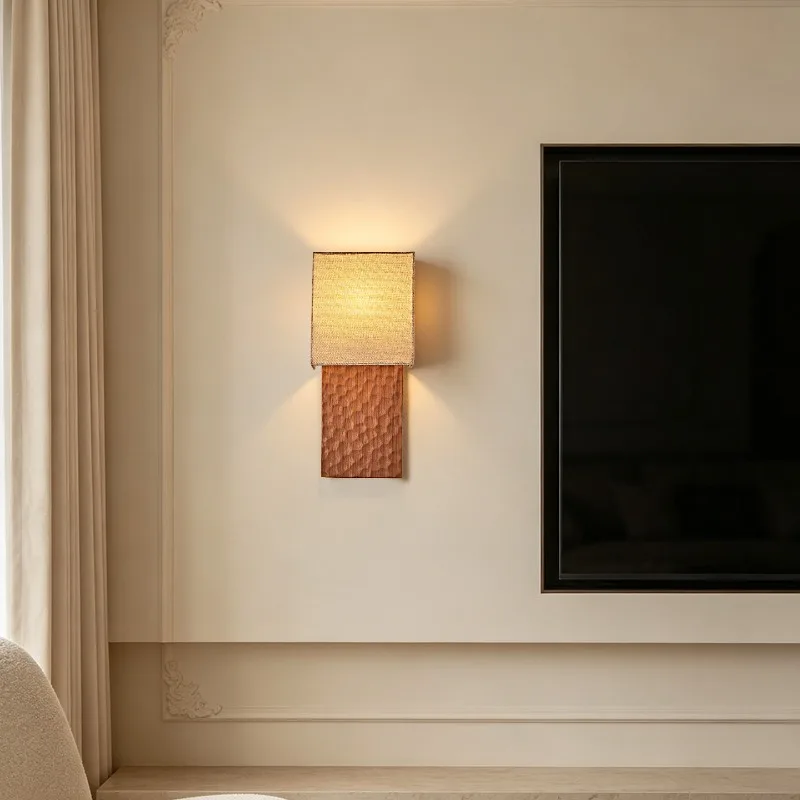 Japanese Wabi Sabi Style Wall Lamps Handmade Wooden LED Wall Sconces Living Room Hallway Bedroom Atmosphere Embellish Wall Light