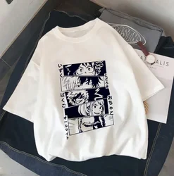 Damskie koszulki z nadrukiem Anime My Hero Academia Shoto Todoroki Letnia koszulka z krótkim rękawem Harajuku Cartoon T Shirt Odzież damska