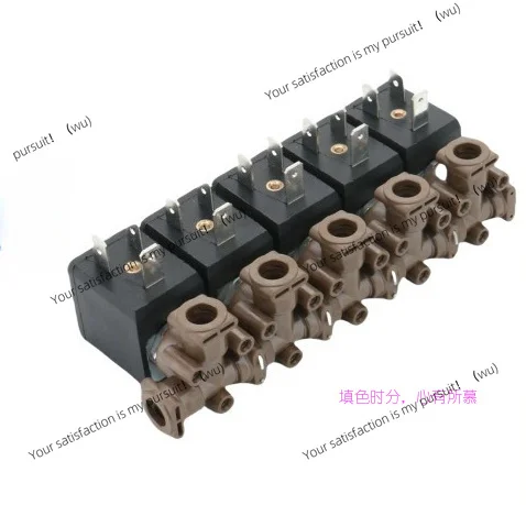For Coffee Machine Food Grade High Temp Combined Solenoid Valve Quick Connect AC220V DC24V Plastic Fitting