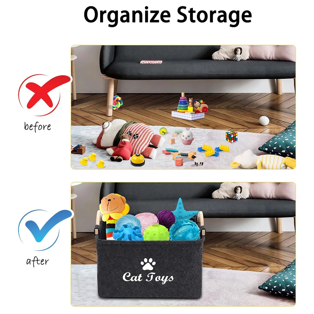 Felt Pet Toy Storage Box 3