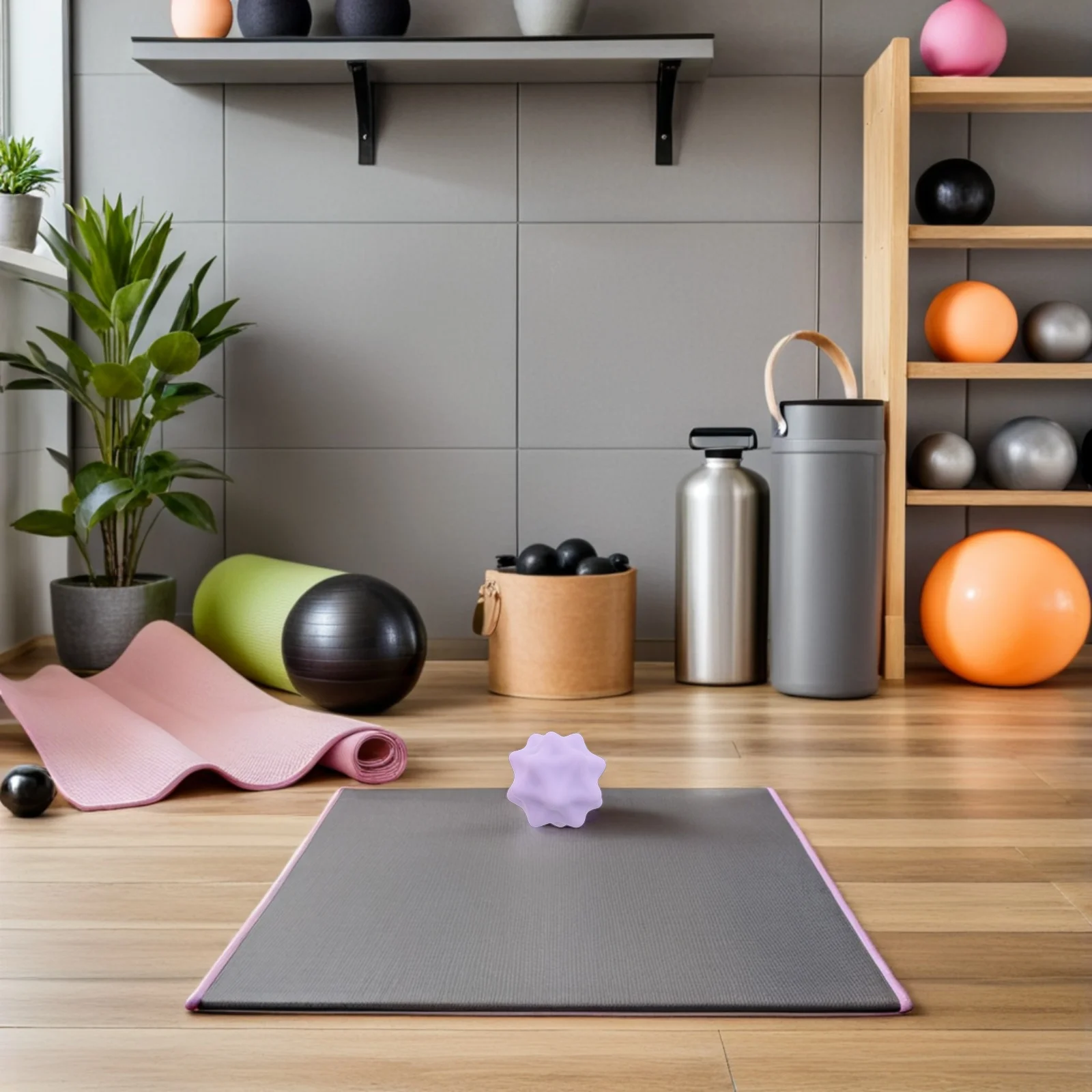 

2pcs Foot Massage Balls Spiky Design For Plantar Fascia Relief Yoga Exercise Muscle Relaxation Portable Acupressure Therapy Tool