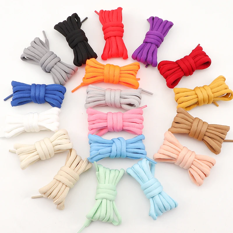 Semicircle Bold Shoelaces High-top Low-top Sneakers Shoe Laces Sports Shoes High-quality Shoelace 18 Colors Thickened 0.9CM