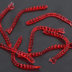 50PCS/Lot Smell red worm lures Red Earthworm Maggot Soft Plastic Fishing Lure Artficial Bait Bionic Worm Fishy smell for Fishing