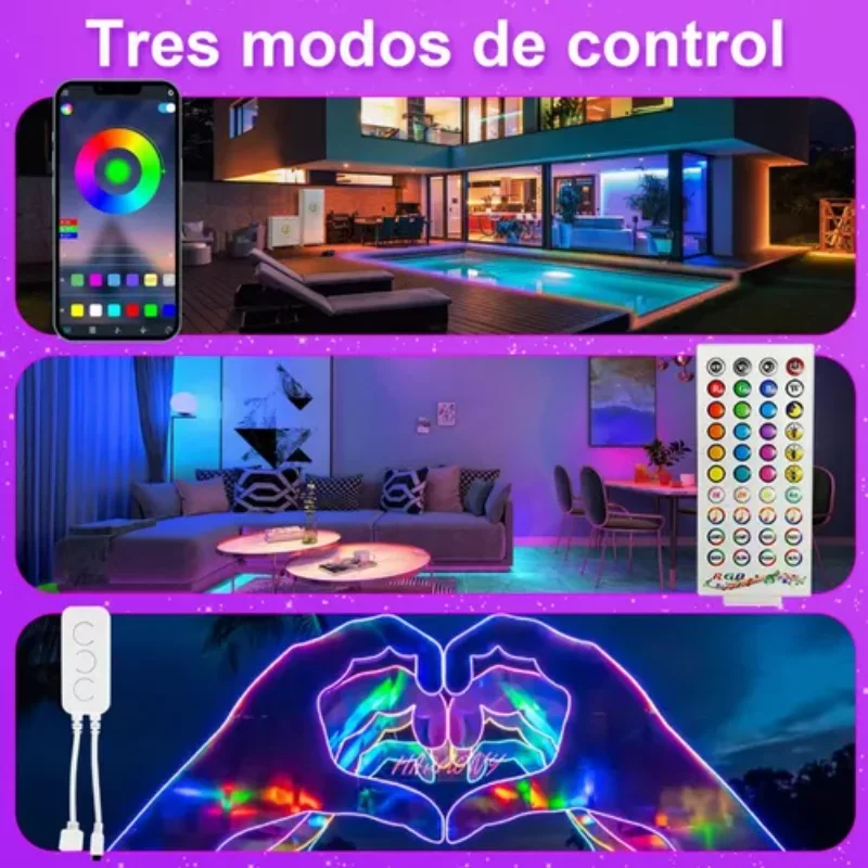 Striscia luminosa Flex Neon Light Bluetooth IP68 Applicazione 5M Striscia luminosa per illuminazione