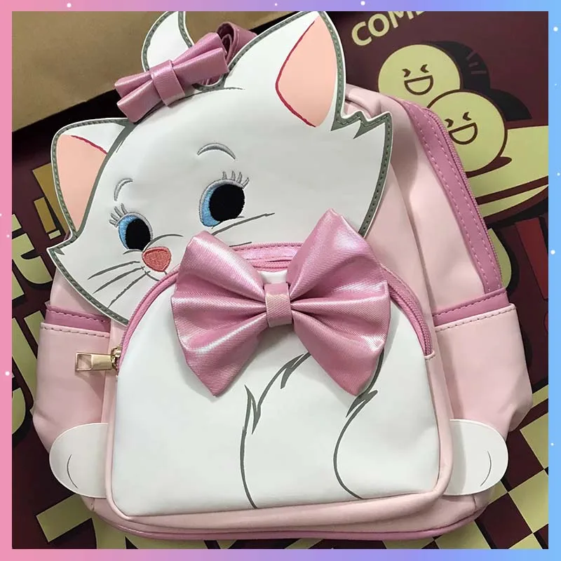 

Disney Stitch Backpack Marie Cat Cartoon Casual Girl Bag Fashion Trendy Lovely Outdoor Women Bag Kawaii Cute Shoulders Bag Gift