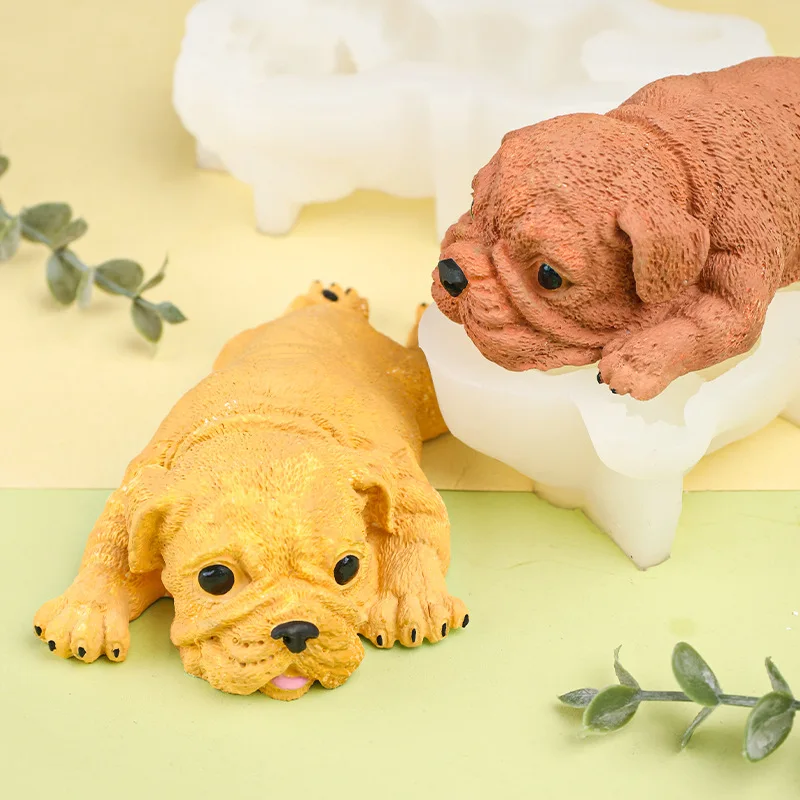 Shar Pei Dog Mousse Ice Cream Silicone Mold 3D Three-dimensional Dog Chocolate Mould D05