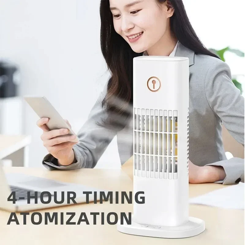 USB Summer Air Conditioning Fan with Humidification - Water Spraying Cooling Fan for Home & Office Use