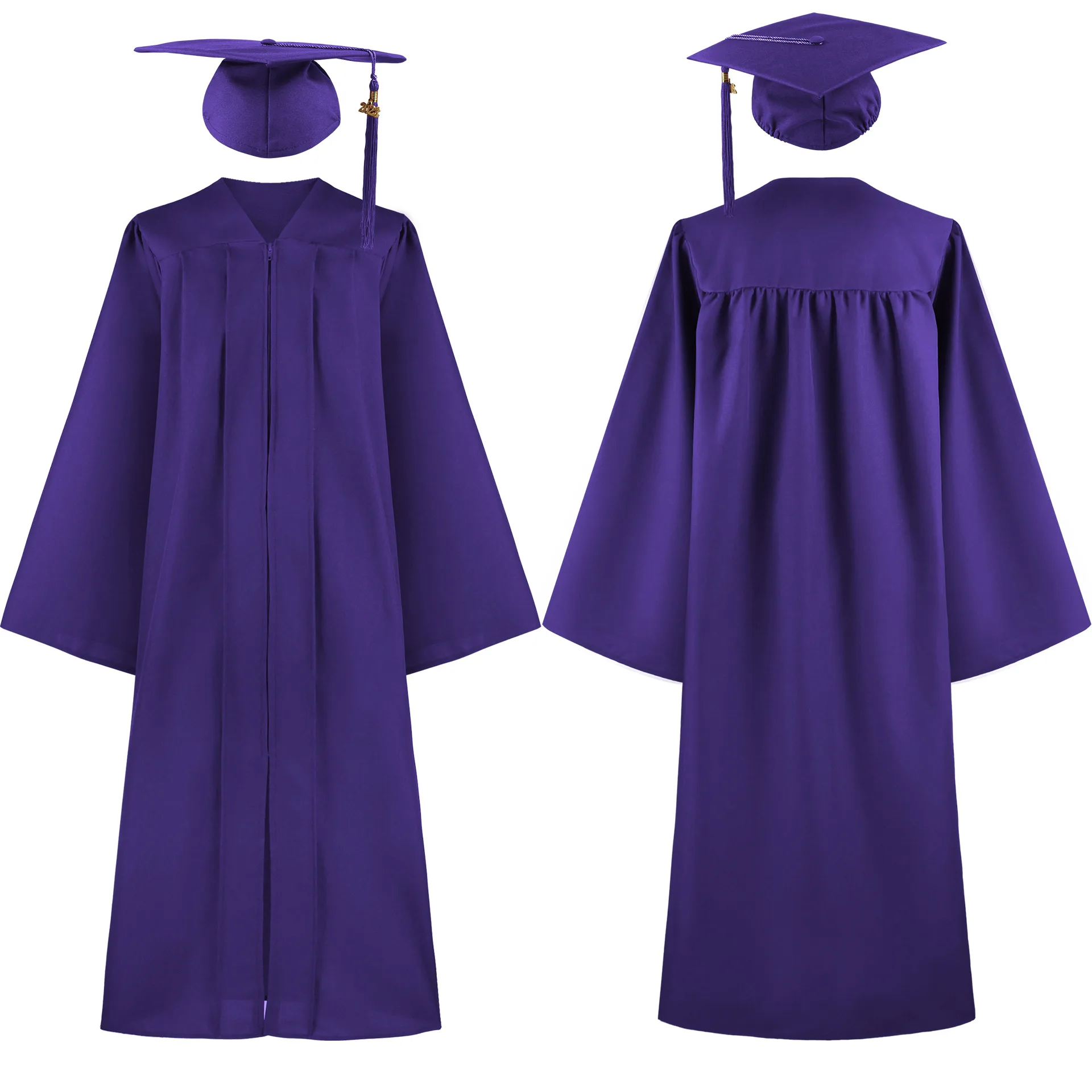 Man Women Graduation Gown Soft Matte Graduation Gown Hat Tassel Set 2023 Unisex Graduation Costume For High School And Bachelor