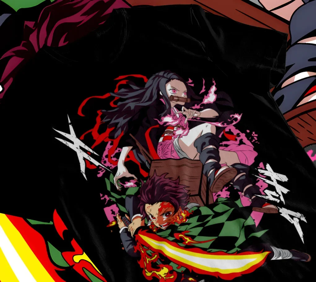 

Tanjiro Nezuko T-Shirt Demon Slayer Kimetsu No Yaiba Manga Soft Tee All Sizes