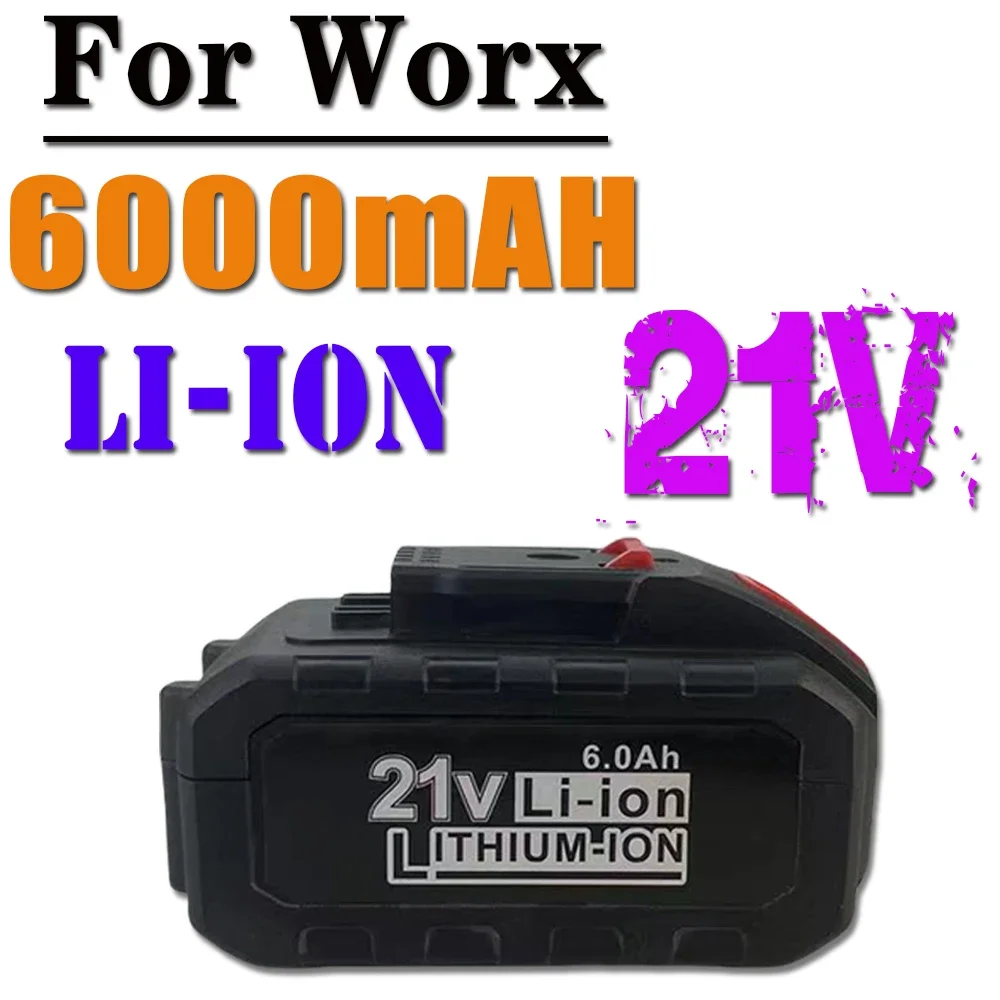 

21V For worx 6000mAh Power Tool Rechargeable Lithium Battery Cordless Electric Wrench Car impact wrench