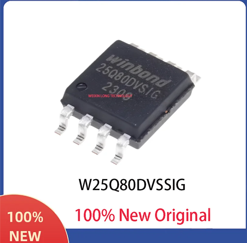 Genuine surface mount W25Q80DVSSIG SOP-8 FLASH SPI memory chip