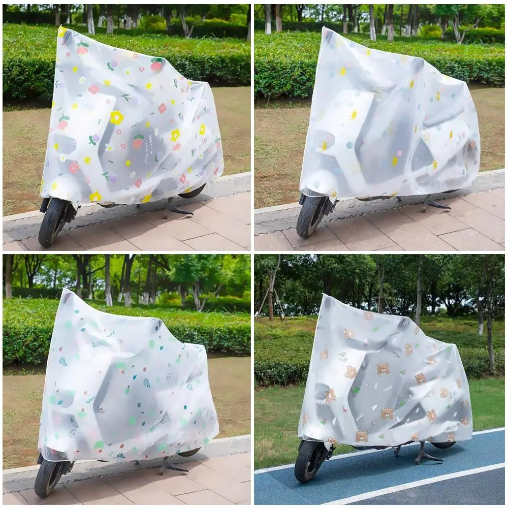 

New PE Motorcycle Cover Rain-proof Waterproof Bike Cover Electric Vehicle Bike Dustproof Bicycle Accessories Outdoor