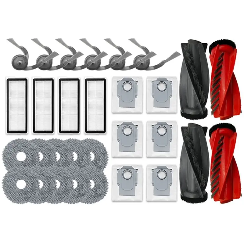 

【ПРАКТИЧНЫЕ АКСЕССУАРЫ】Для пылесосов Roborock Qrevo 5AE / Qrevo Curv / Qrevo Curv S5X / Qrevo Curv 5A1: мешок для сбора пыли, основная и боковые щетки