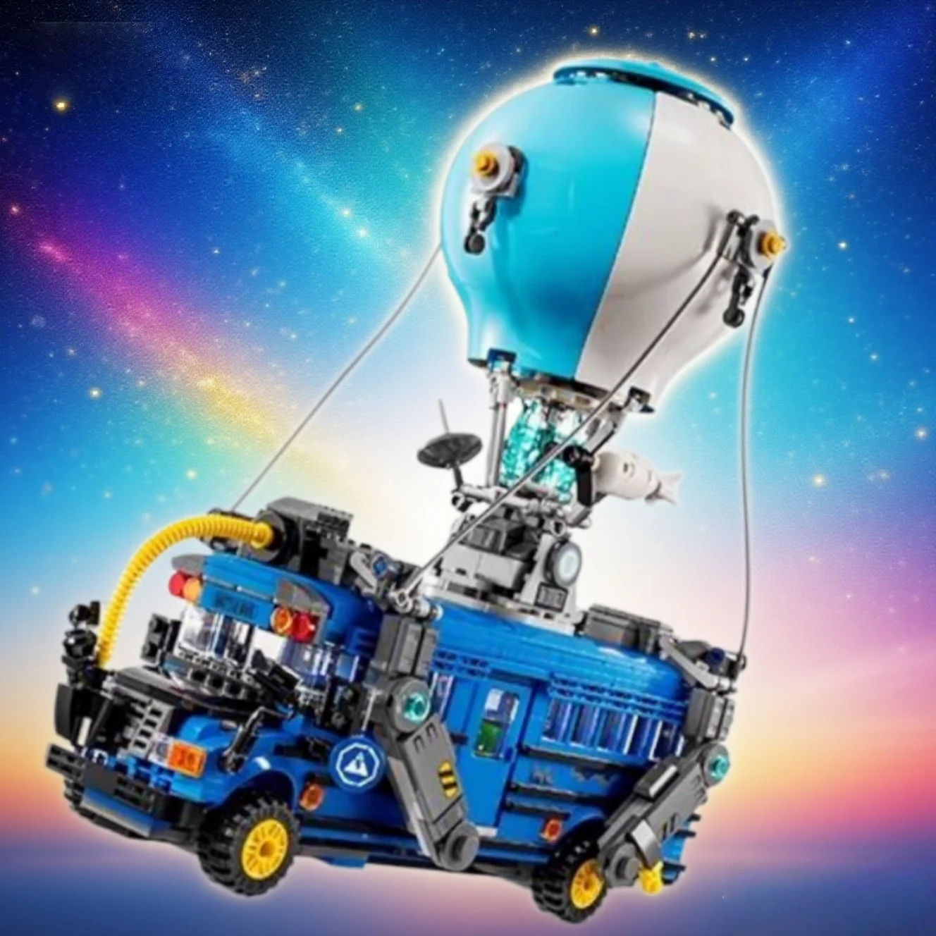 

Набор для декора дома из 954 деталей: новая забавная синяя модульная сборная модель автобуса 2026 года, праздничный подарок, конструктор для взрослых