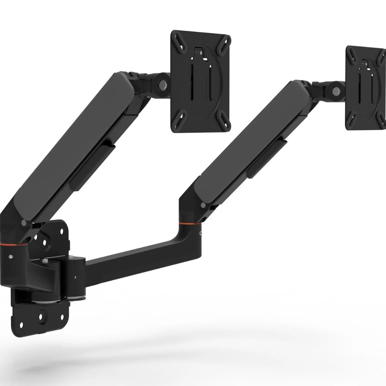 Wall Mounted Aluminum Gas Spring Monitor Arm Inch Screens Heavy Duty Universal Single Or Dual Screen Bracket Rotation Tilt
