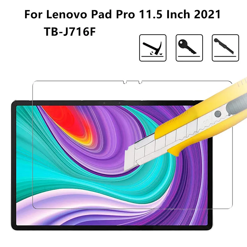 Pellicola salvaschermo in vetro temperato HD 3 pezzi per Lenovo Pad Pro 11.5 pollici 2021 TB-J716F pellicola protettiva per Tablet per Pad Plus J607F