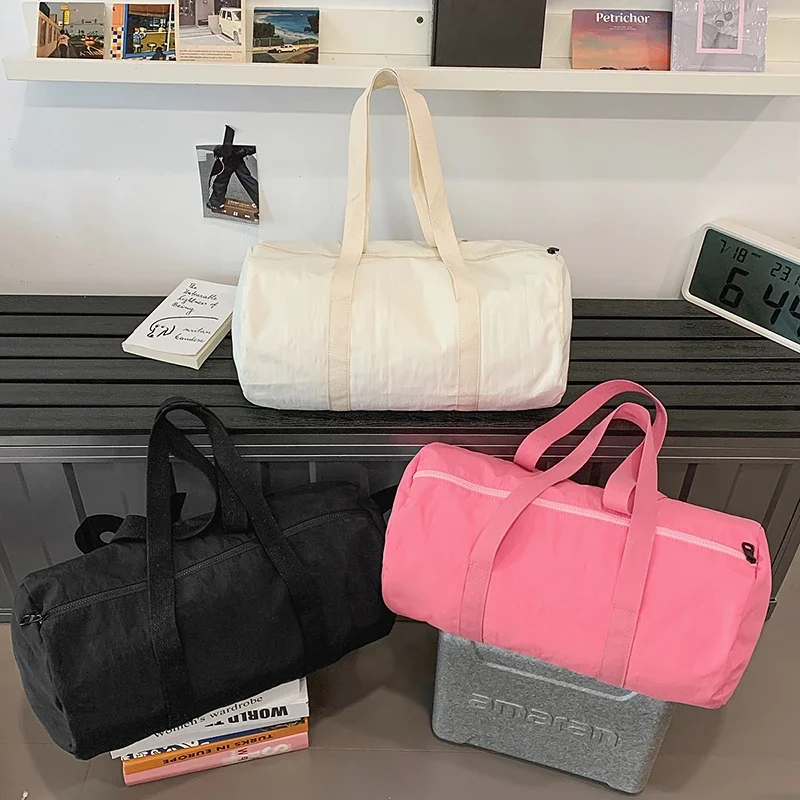 Large Capacity Solid Color Oxford Sewing Thread Zipper Travel Bags 2026 High Quality Concise Commute  Shoulder Bags for Women