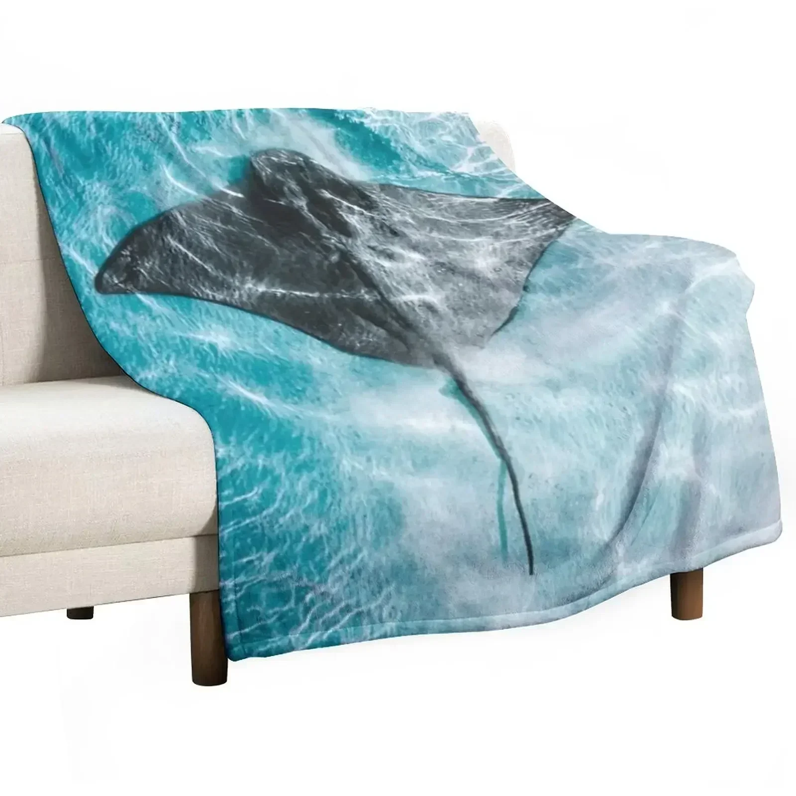 

Stingray Swimming Throw Blanket Sofa Beautifuls Blankets
