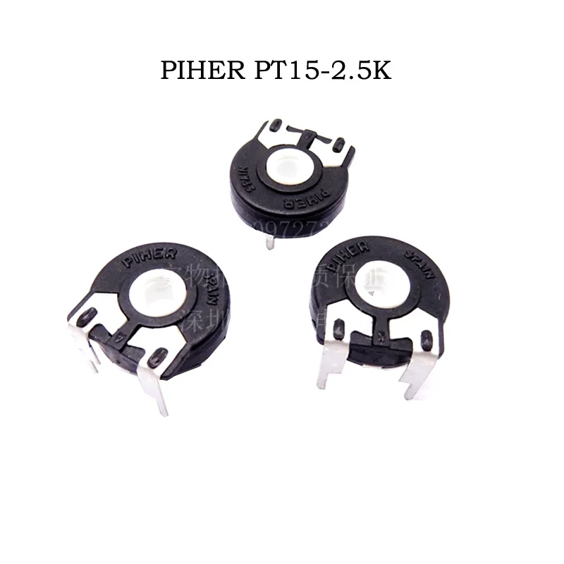 10PCS/LOT Imported Spanish PIHER trimmer potentiometer  PT15-252 2.5k horizontal adjustable resistor oval hol