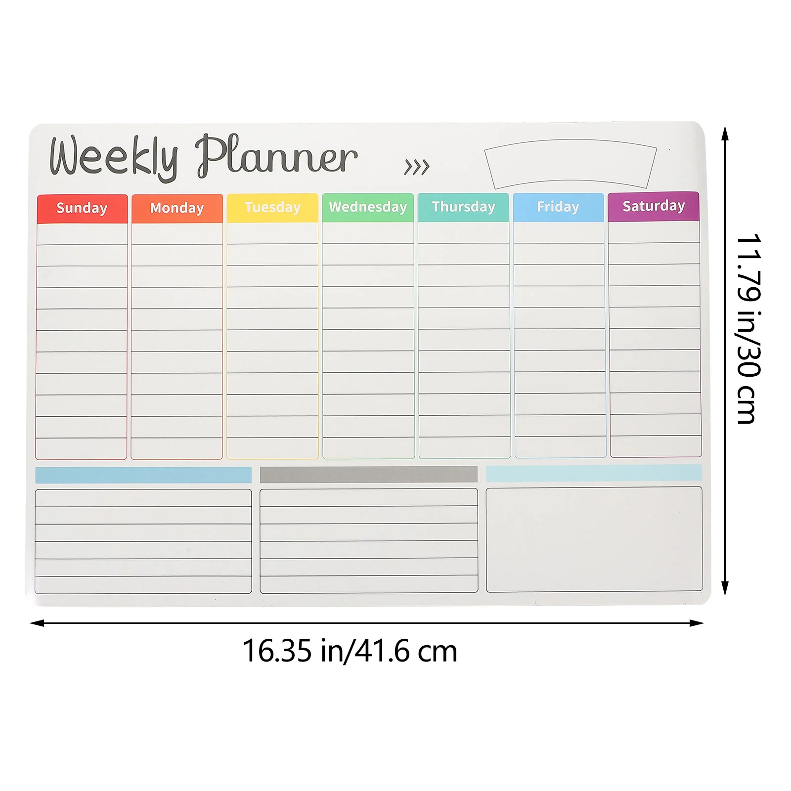 A3 Size Magnetic Weekly Monthly Planner Magnetic Whiteboard Fridge Magnet Flexible Daily Message Drawing Refrigerator Bulletin