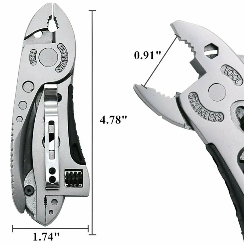 Multifunctional Keychain Plier Survival Screwdriver Pocket Tools Outdoor Camping Portable Multi-purpose Pliers and Wrench