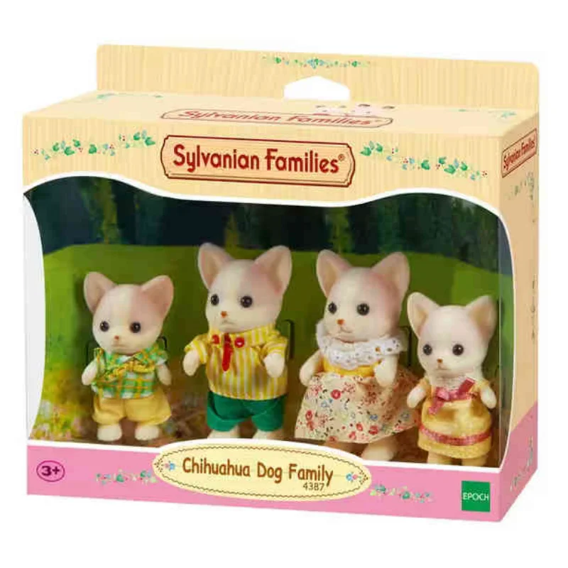 Anime Sylvanian Families Doll Figure Chihuahua Dog Family Forest World Kawaii Decoration Model Pendant Ornament Birthday Gift