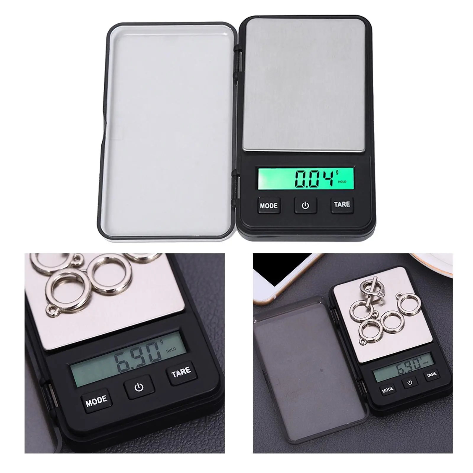 Digital Pocket Mini Scale LCD Display 200g/0.01g High Accurate Weigh Gram Jewelry Gold Silver Coin Gram Scales Trays Weight Tool