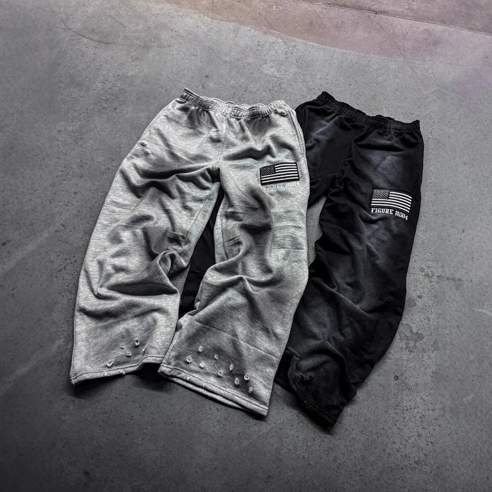 

Goth Embroidery Streetwear Men Pants Harajuku Fashion Hip Hop Pants Men Clothing Casual Loose Y2k Joggers Men Trousers