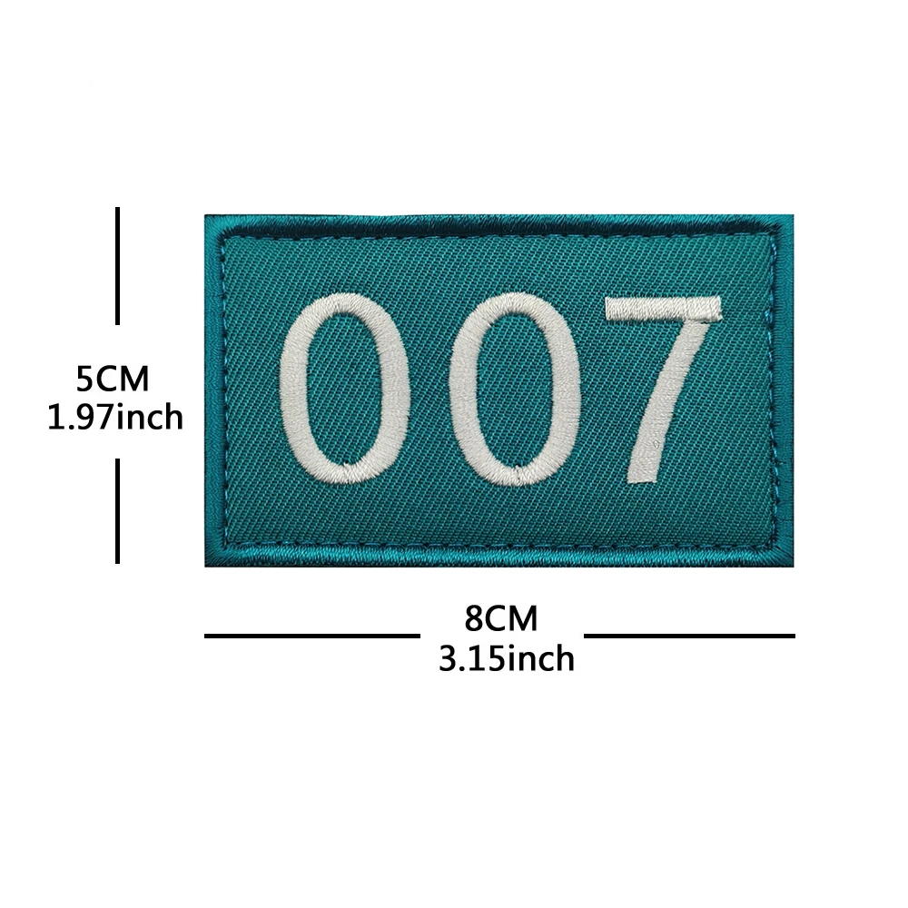 رقم اللعبة 388 007 230 067 456 001 شارة مطرزة هوك وحلقة شارة تكتيكية على ظهره رقعة الملابس #5