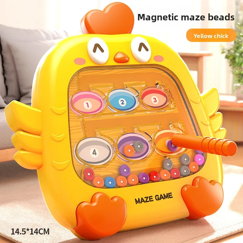 Montessori cores classificação número correspondência sensorial jogar quebra-cabeça magnético jogo de tabuleiro caneta contas móveis brinquedos educativos para crianças