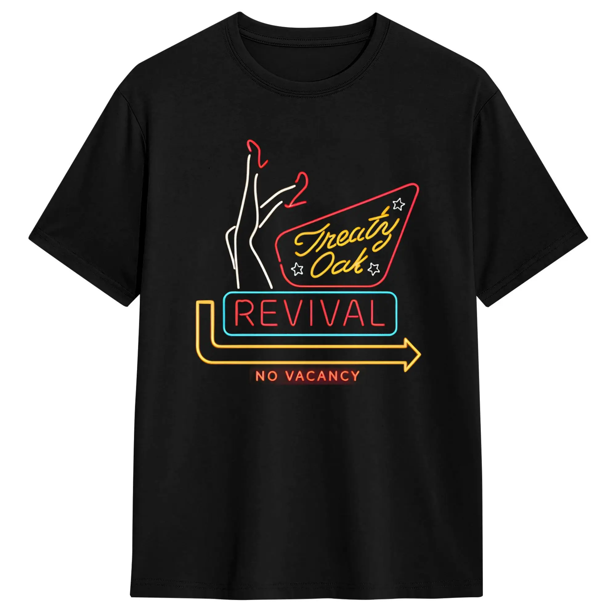 Men's T-Shirt Country Music Band Treaty Oak Revival Funny 100% Cotton Tees Short Sleeve  T Shirts Round Neck Tops Printing