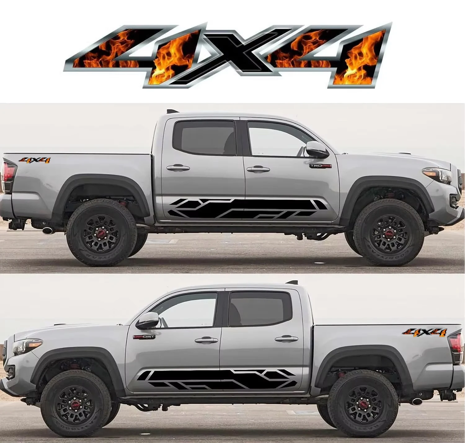 Calcomanías todoterreno 4X4, pegatinas para coche, accesorios de decoración automática, emblema para camión Ford F-150 F-250 F-350 Tacoma Tundra Ram Silverado