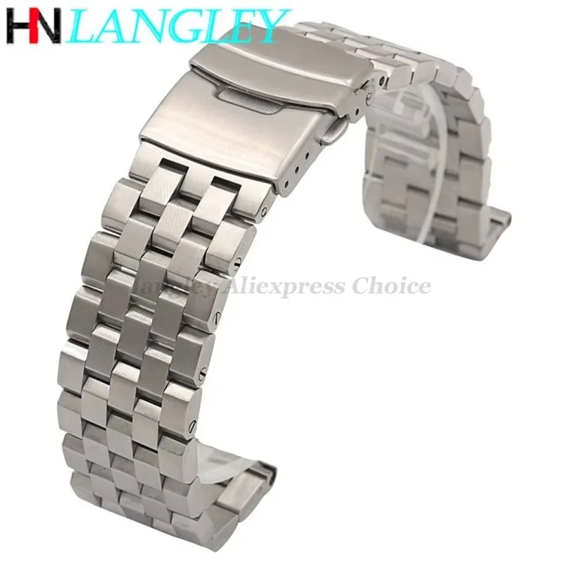حزام (استيك) ساعة قسط الصلبة الفولاذ المقاوم للصدأ سوار ساعة الأشرطة الرجال معصمه 18 مللي متر 20 مللي متر 22 مللي متر 24 مللي متر 26 مللي متر ل Seiko لحزام المواطن