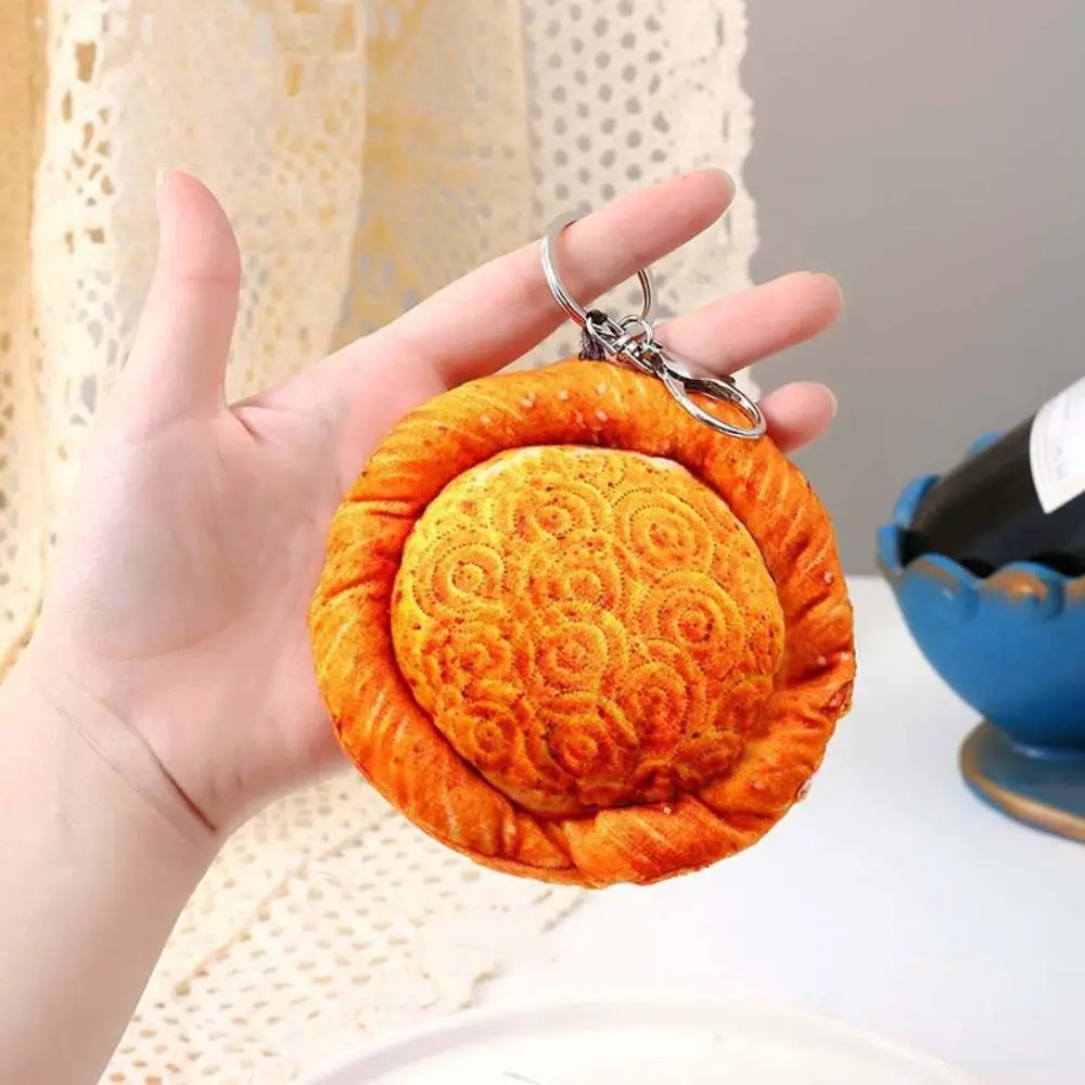 Kawaii Simulated Bread Keychain Food Model Toy Plush Roasted Bun Bag Pendant Nang Soft Mobile Phone Ornaments Bag Decoration