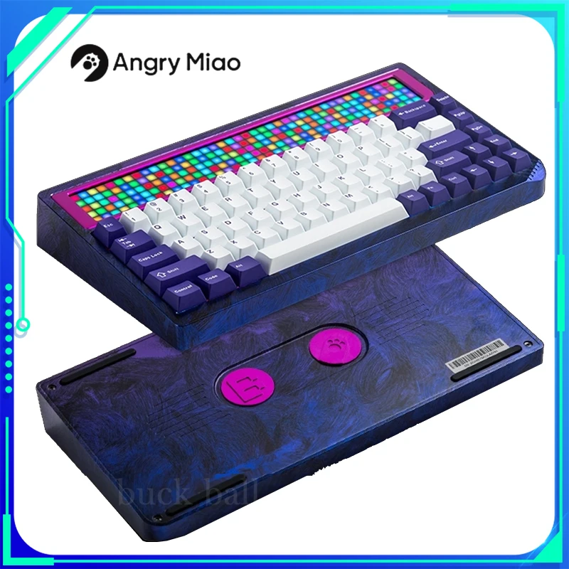 

Angry Miao AM RGB65 Gaming Keyboard Tri Mode Hot Swap RGB Wireless Custom Mechanical Keyboard Charging Pc Gamer Mac Office Gift