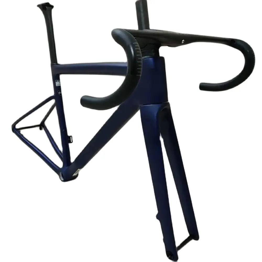 Lightweight Carbon Road Bike Frame with Handlebar, Fit for Max 32C Tires, Racing Bicycle, New, 2024